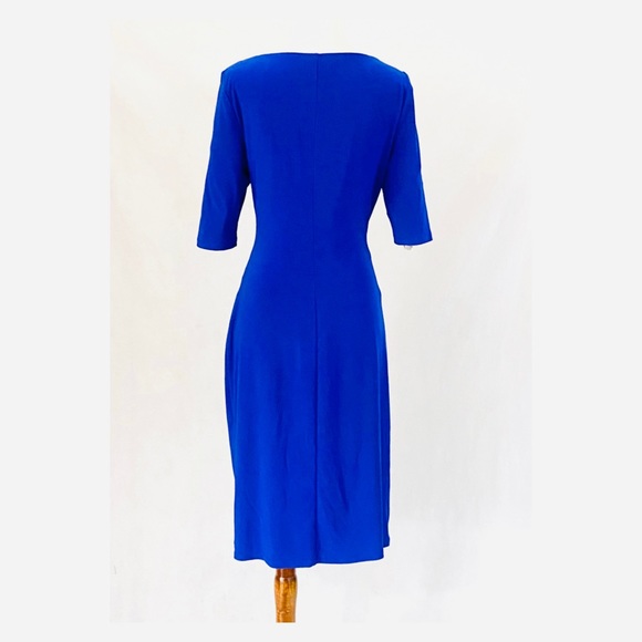 Lauren Ralph Lauren Cowl Neck Ruched Jersey Dress - Picture 7 of 12